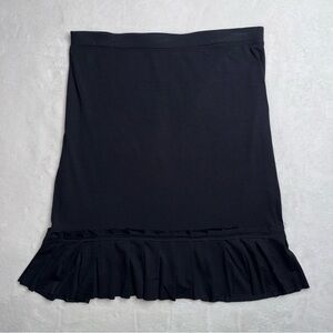Max Studio Black Spandex Ruffle Mini Skirt Women’s Size Small